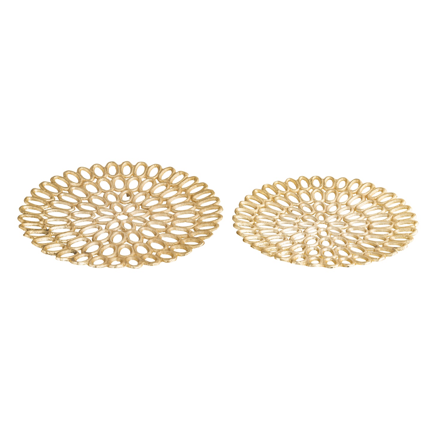 S0807-12078/S2 - Regina Tray - Set of 2 Gold