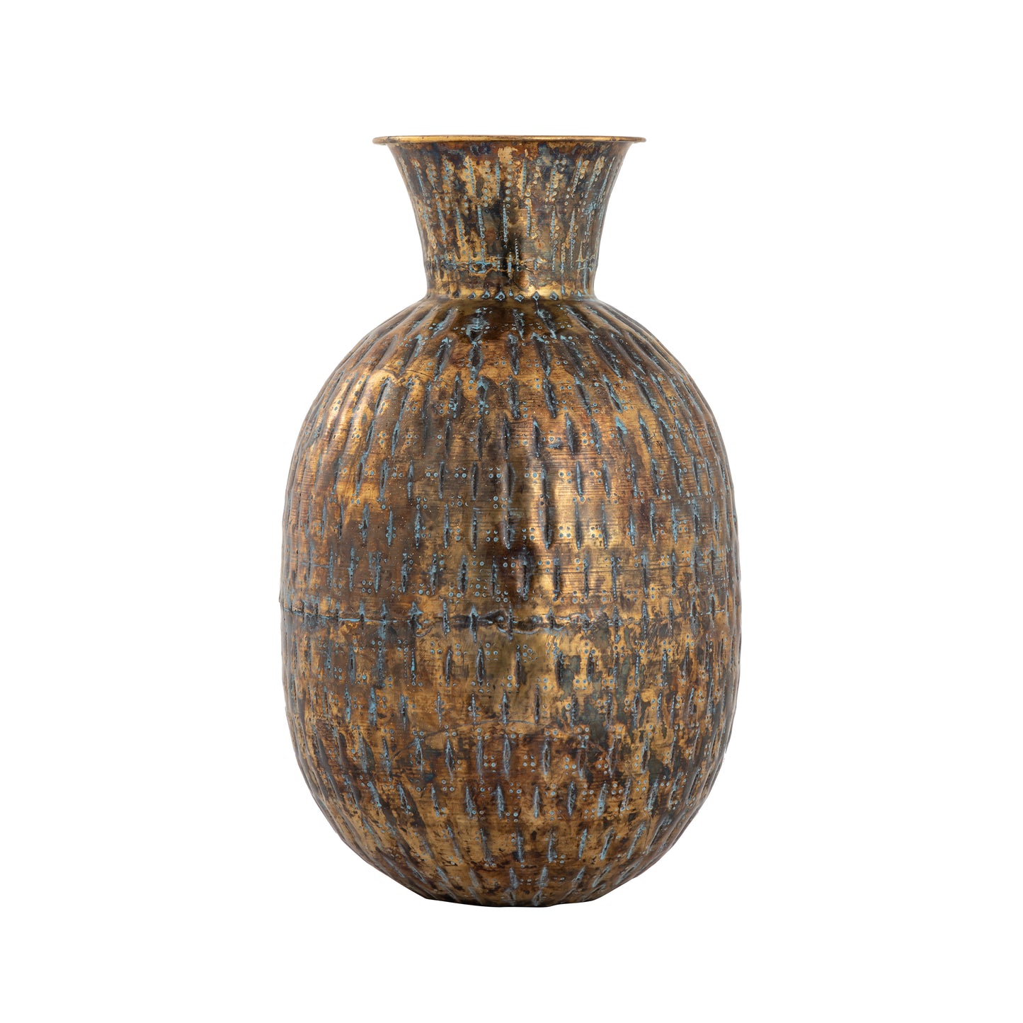 S0807-9777 - Fowler Vase - Round Patinated Brass