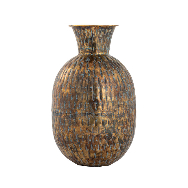 S0807-9777 - Fowler Vase - Round Patinated Brass