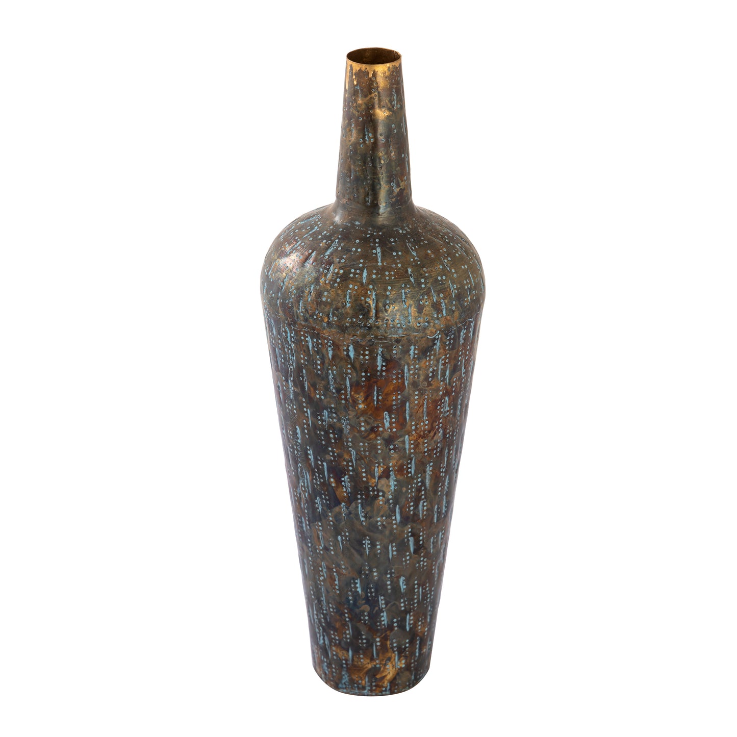 S0807-9778 - Fowler Vase - Large Patinated Brass