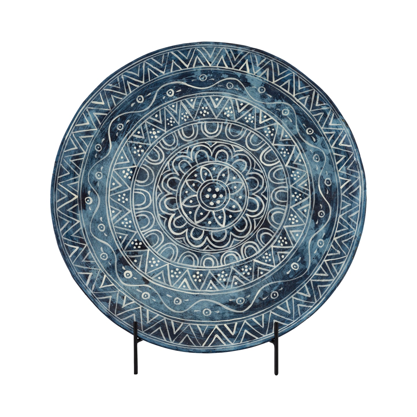 S0897-11412 - Kattan Plate with Stand - Dark Blue