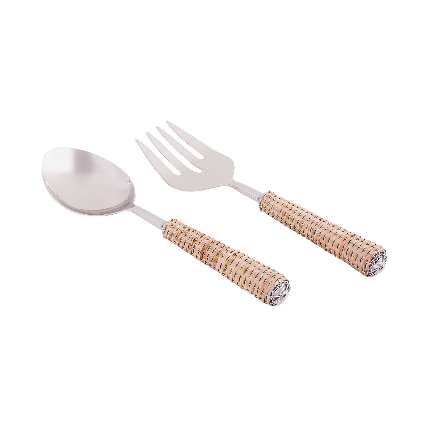 SERVER025 - Cane Salad Server Set - Polished