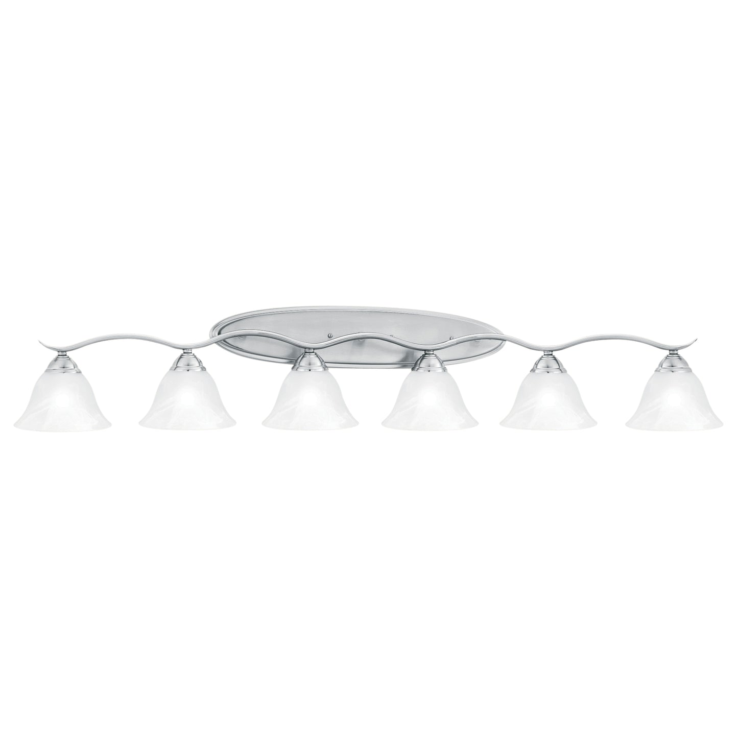 SL748678 - Prestige 54.5'' Wide 6-Light Vanity Light - Brushed Nickel