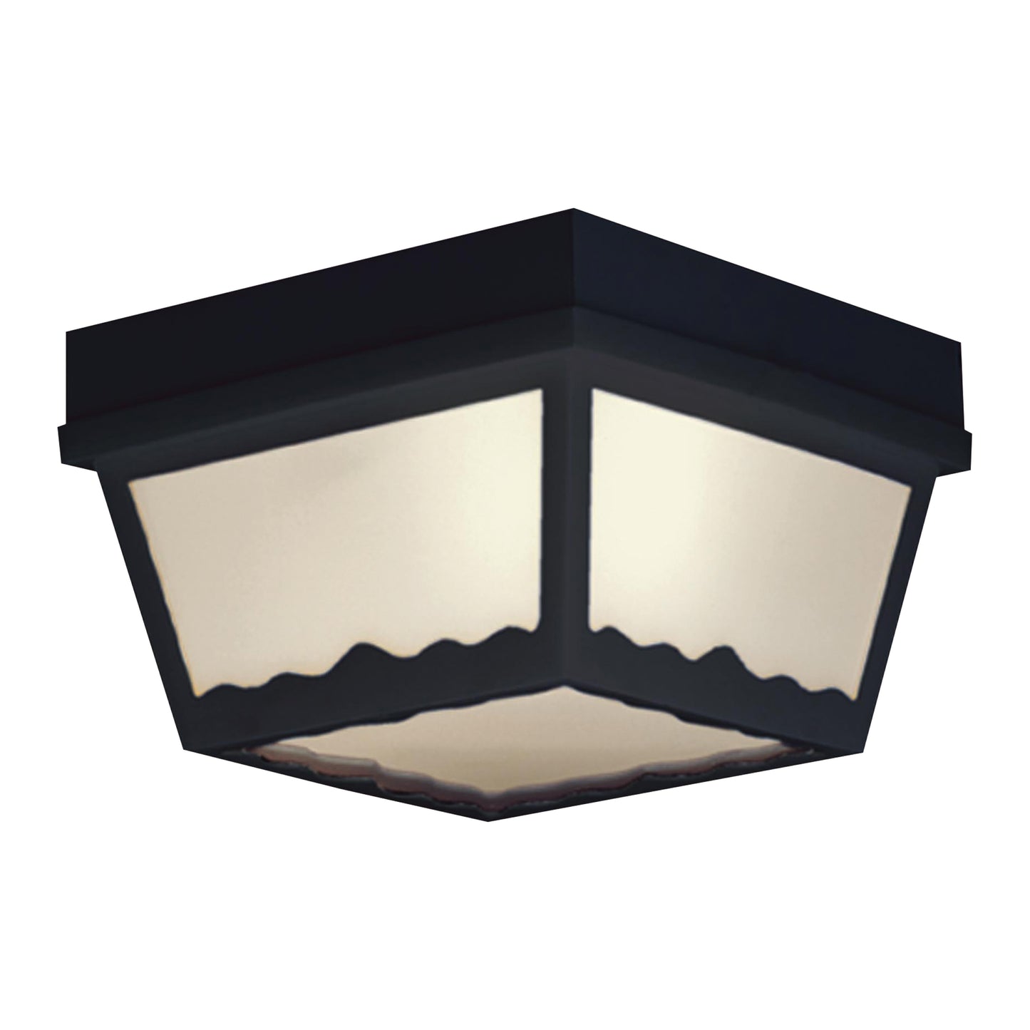 SL7577 - Outdoor Essentials 8'' Wide 1-Light Outdoor Flush Mount - Black