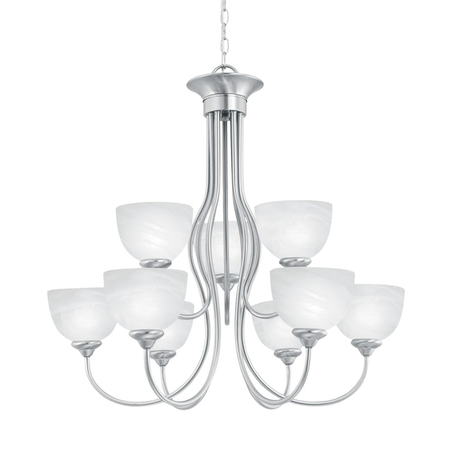 SL801678 - Tahoe 30'' Wide 9-Light Chandelier - Brushed Nickel