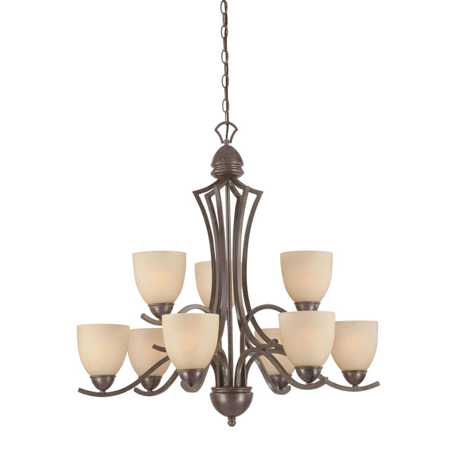 SL808322 - Triton 9-Light Chandelier in Sable Bronze