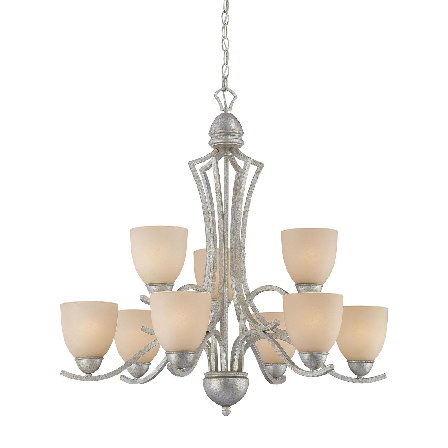 SL808372 - Triton 9-Light Chandelier in Moonlight Silver