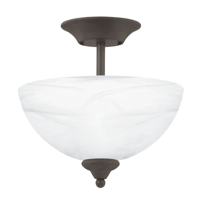 SL861463 - Tahoe 11.75'' Wide 2-Light Semi Flush Mount - Brown