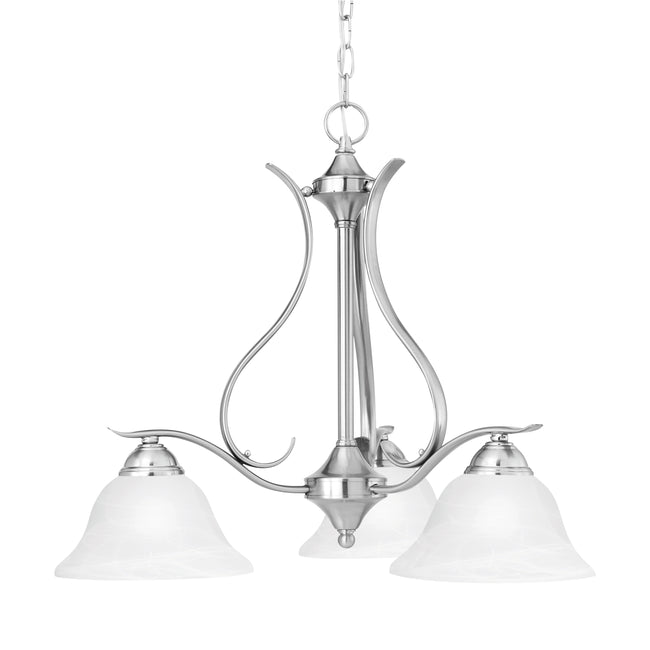 SL863378 - Prestige 26.5'' Wide 3-Light Chandelier - Brushed Nickel