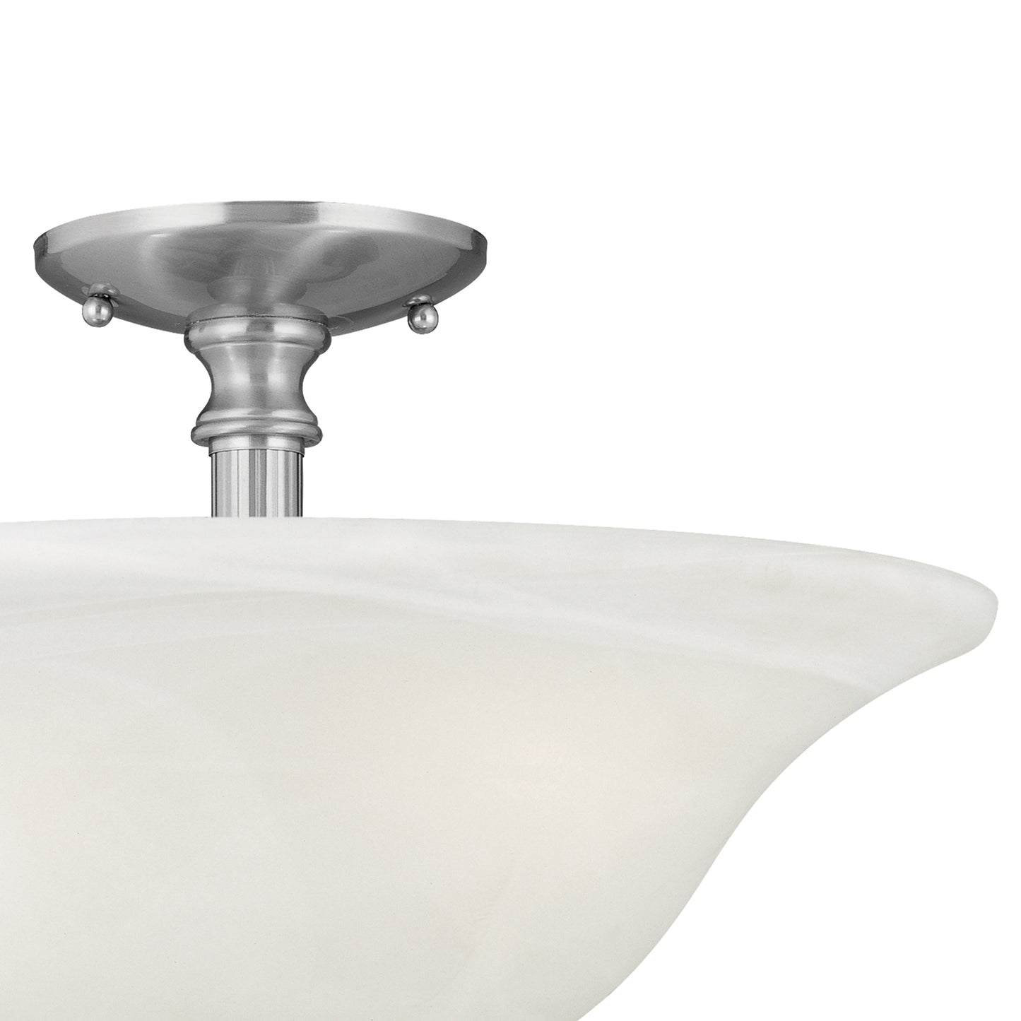 SL869678 - Riva 16'' Wide 3-Light Semi Flush Mount - Brushed Nickel