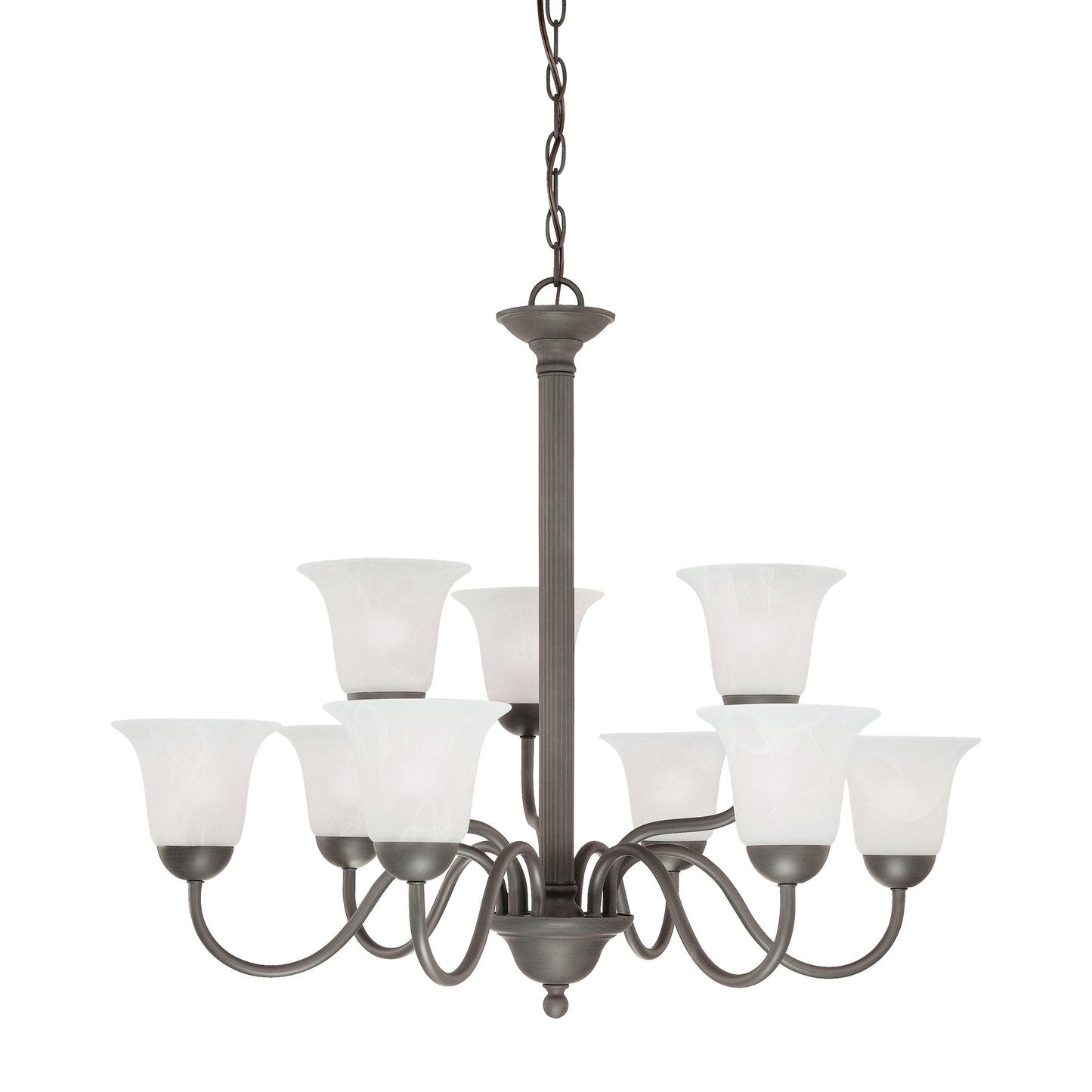 SL881363 - Riva 32'' Wide 9-Light Chandelier - Painted Bronze