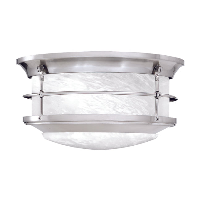 SL928378 - Outdoor Essentials 11.25'' Wide 2-Light Outdoor Flush Mount - Brushed Nickel