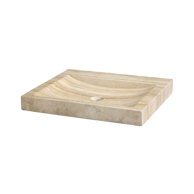 SVT240TRND - Stone Vanity Top - 24-inch Beige Travertine - No Faucet Holes