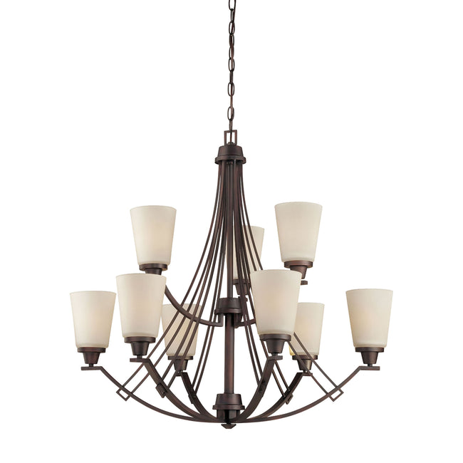 TK0012704 - Wright 9-Light Chandelier in Espresso