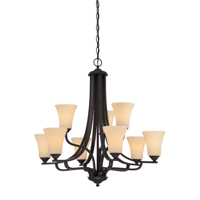 TK0021704 - Treme 34'' Wide 9-Light Chandelier - Espresso