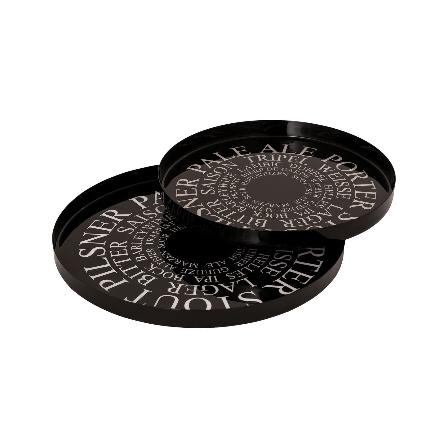 TRAY065 - Beer Style Enamel Trays (Set of 2)