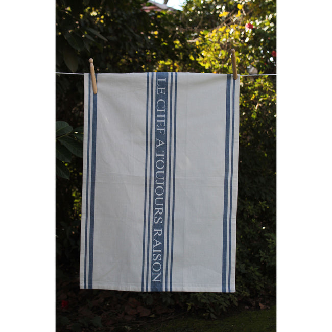 TWL04/S4 - Le Chef Towels in Blue (Set of 4)