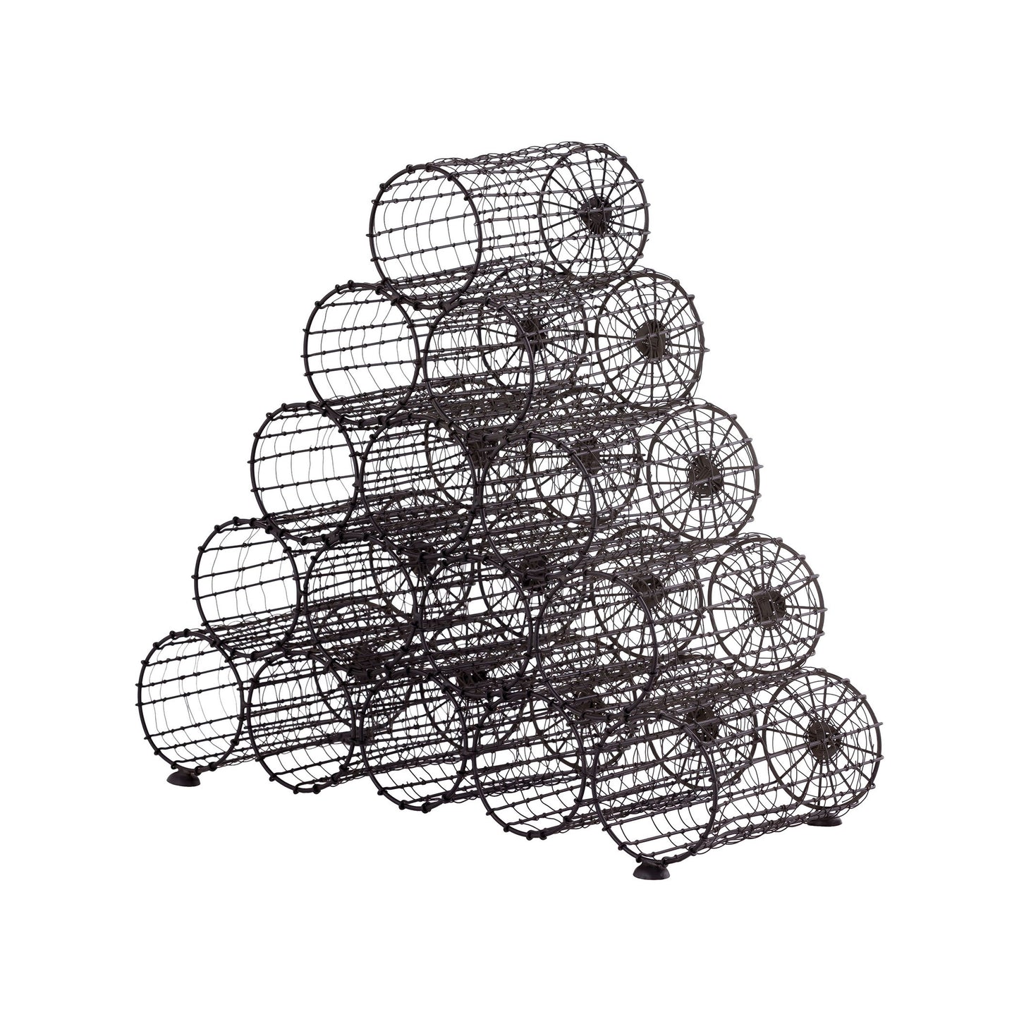 WRACK001 - Iron Wire Wine Rack with Dark Finish