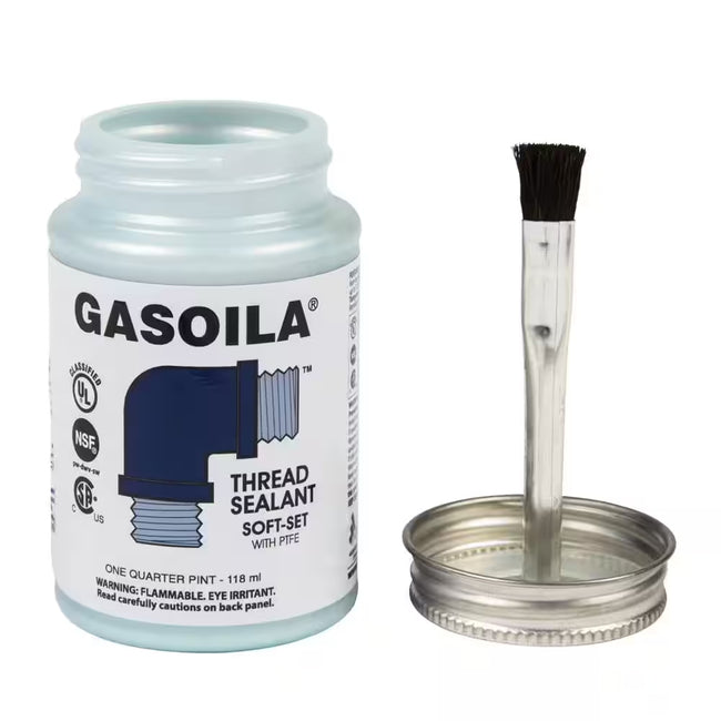 SS04 - Gasoila Soft-Set Thread Sealant with PTFE - 1/4 Pint