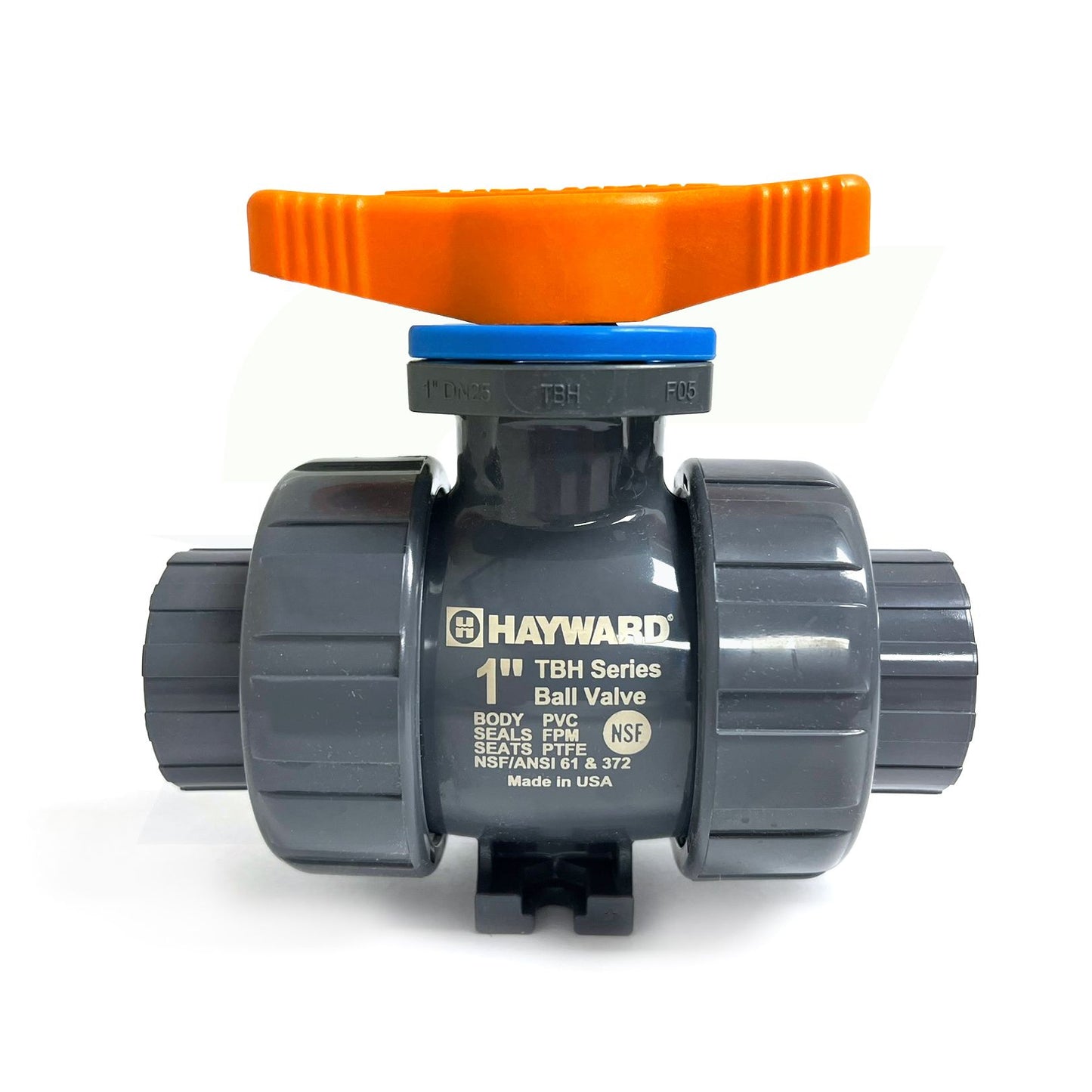 1" PVC TBH Series Ball Valve Socket or Threaded Ends - FPM Seals