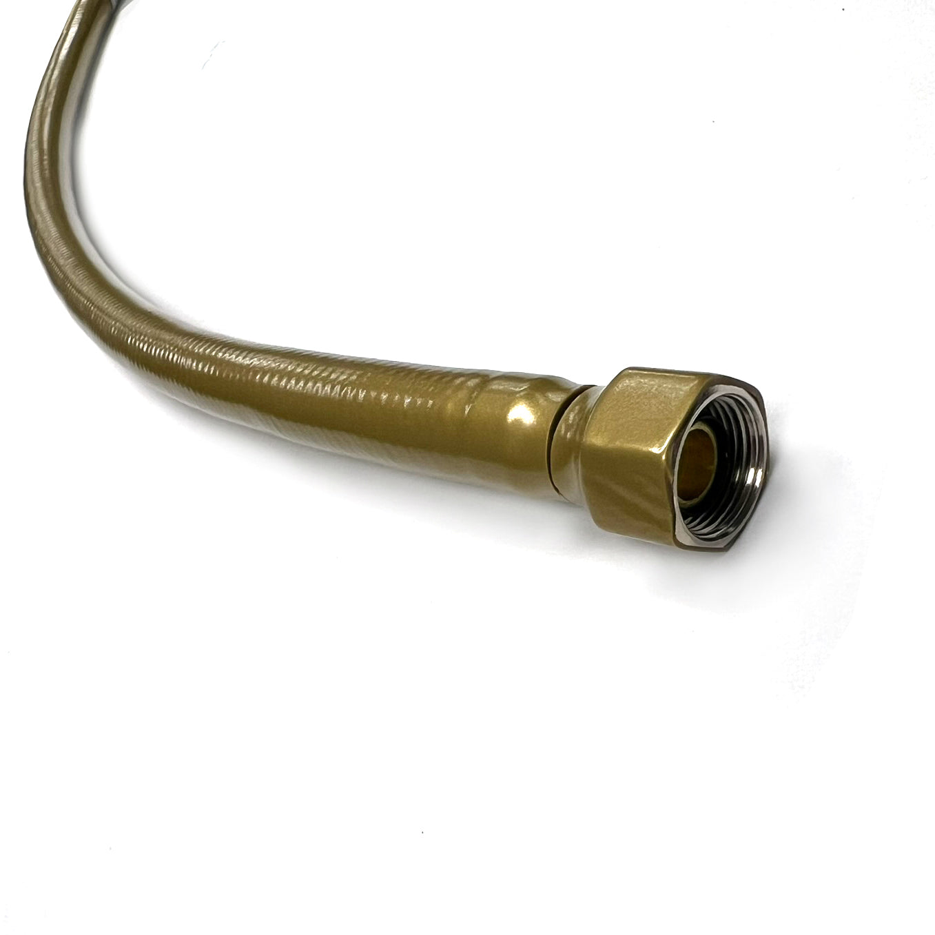 132-SS-BLND - 16" Flexible Stainless Steel Braided Faucet Supply Line with Decorative Cover - Blonde