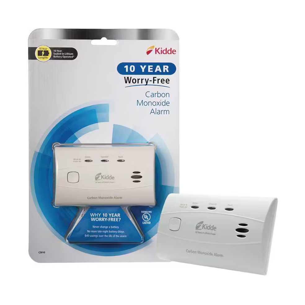 C3010 - Worry-Free Carbon Monoxide Alarm - Sealed Lithium Battery Power