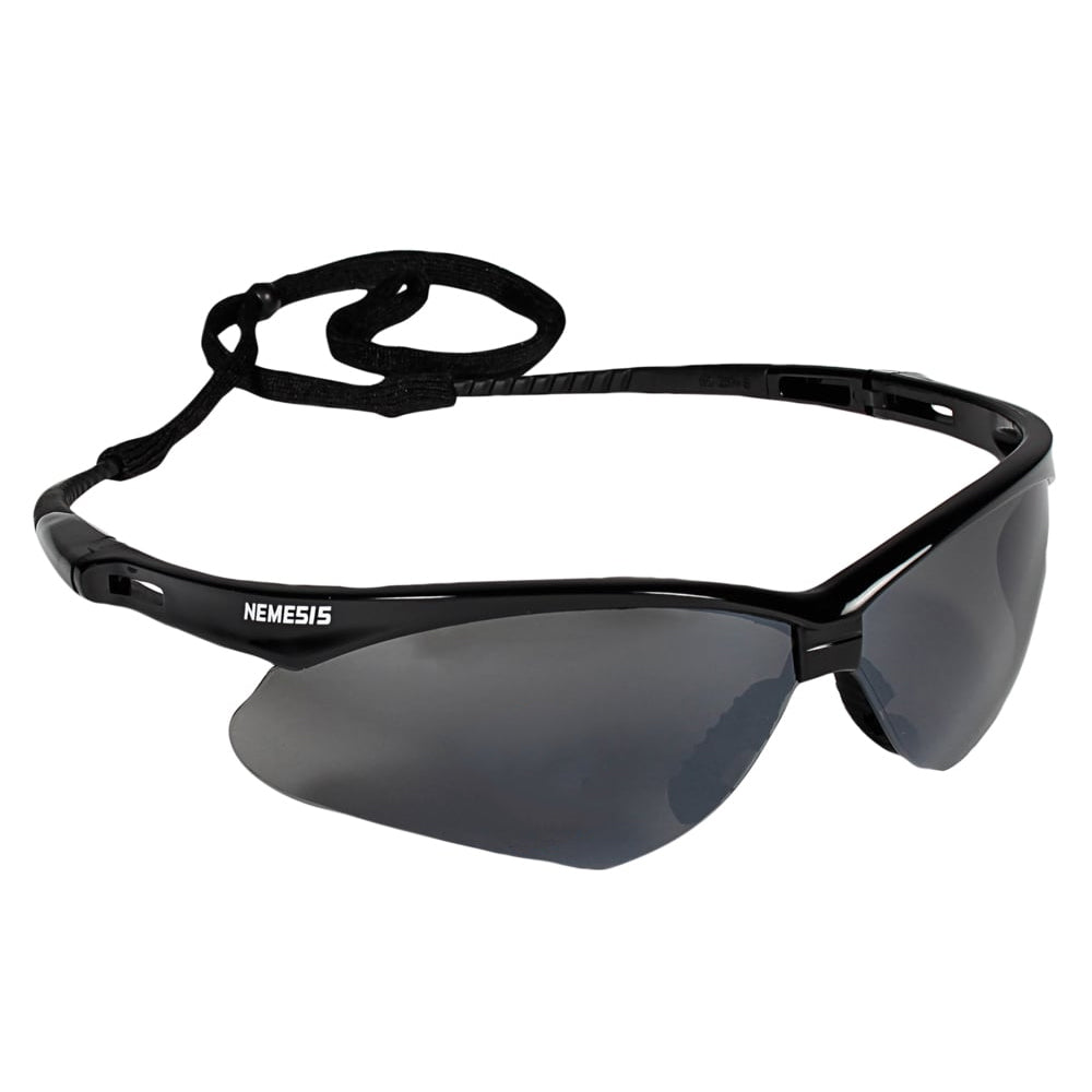 25688 - Nemesis Safety Glasses - Black / Smoke Mirror