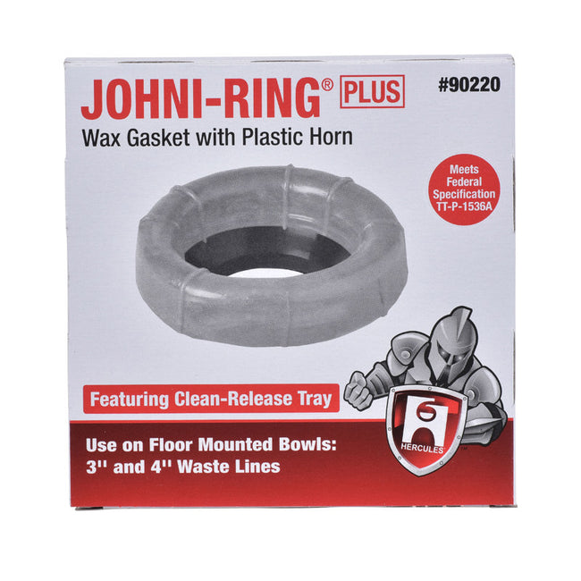 90220 - Hercules Johni-Ring Wax Ring with Horn - 3" or 4" Waste Lines