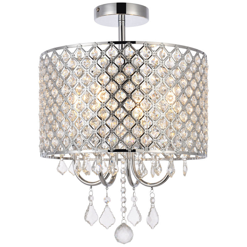 Elegant Lighting Elise 4 Light 14" Flush Mount - LD710F