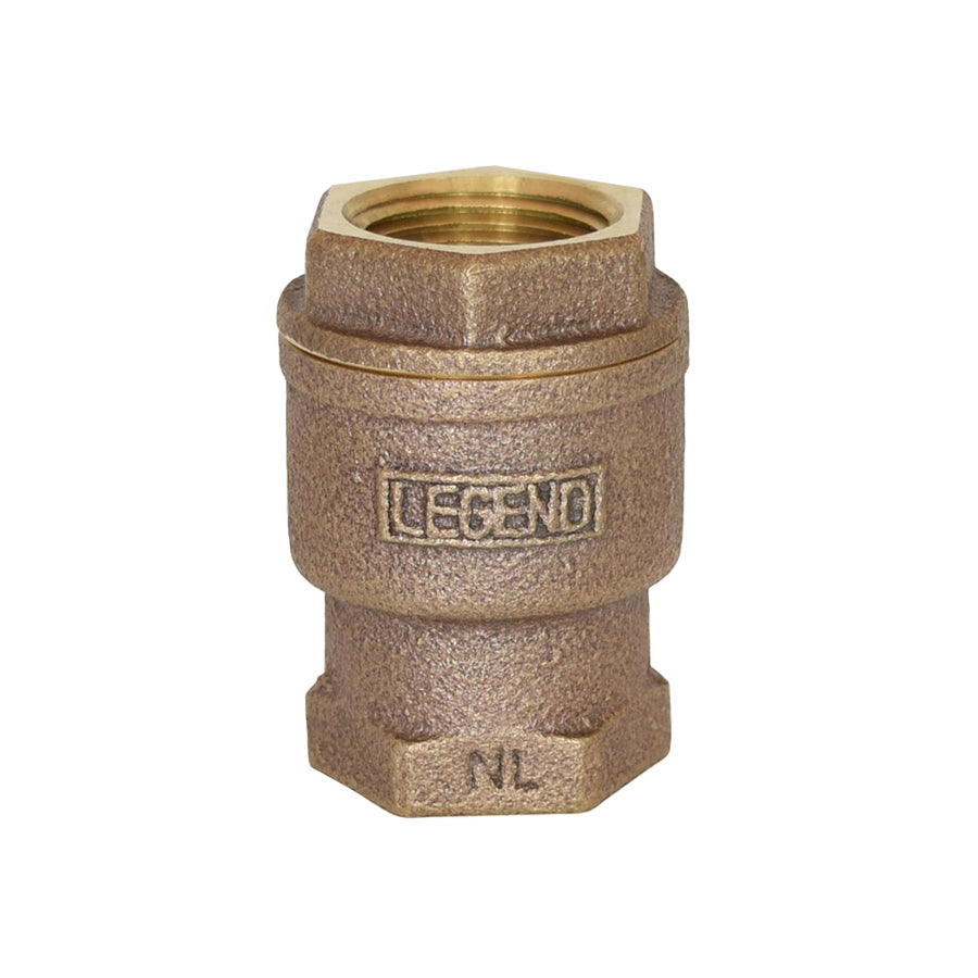 105-444NL - 3/4" No Lead Bronze In-Line Spring Check Valve - Threaded