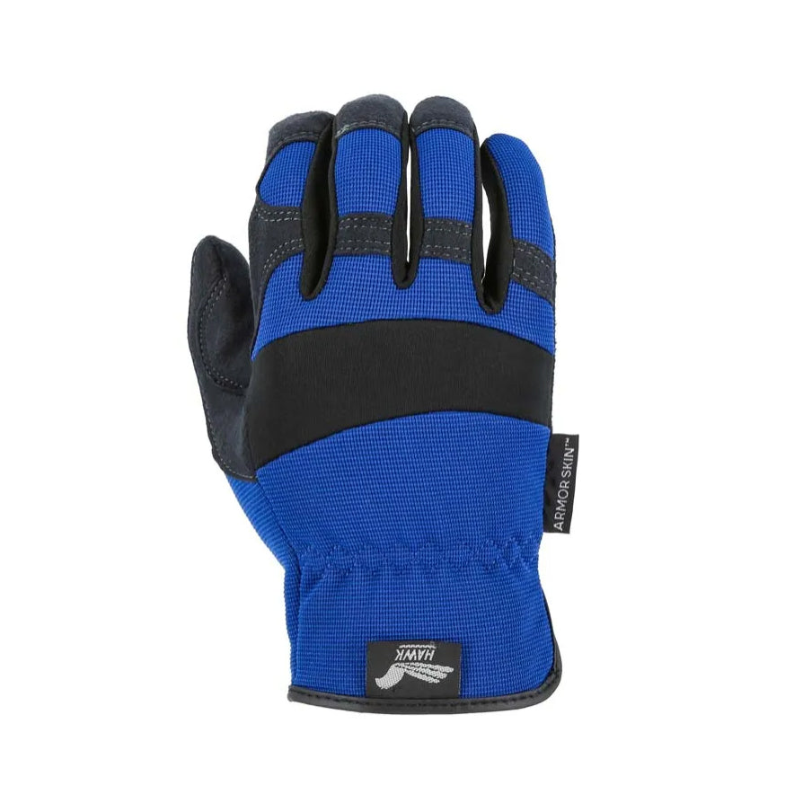 2136BL - Armor Skin Mechanics Glove with Knit Back - Blue