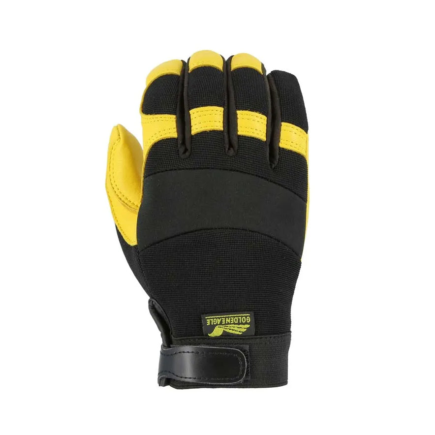 2150 - Golden Eagle Mechanics Glove with Deerskin Palm and Stretch Knit Back