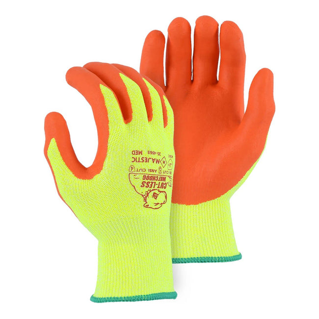 Cut-Less Watchdog Cut Resistant Gloves - High Visibility Yellow / Orange