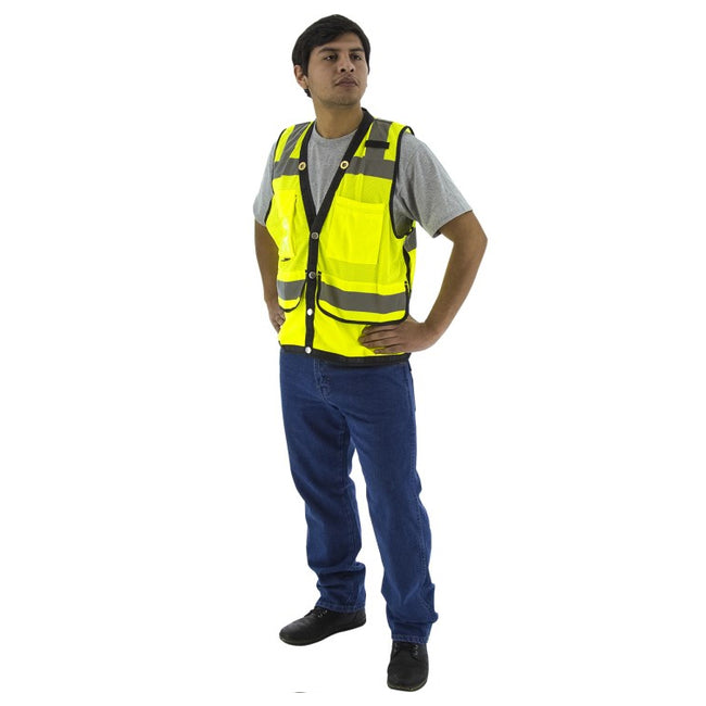 High Visibility Yellow Heavy Duty Mesh Vest