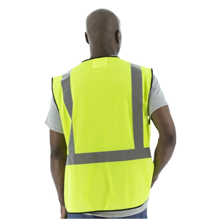 High Visibility Mesh Vest with Black Bottom