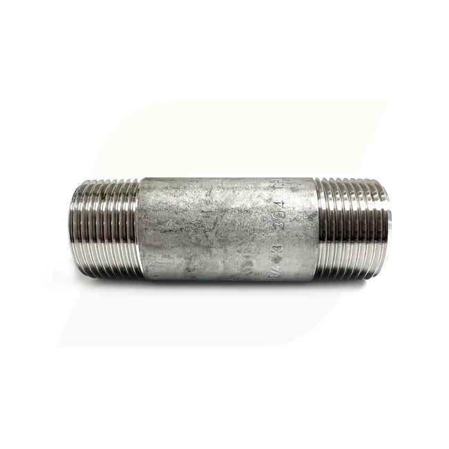 6012-300 - 3/4" x 3" L Threaded Pipe Nipple, 316/316L Stainless Steel Schedule 40