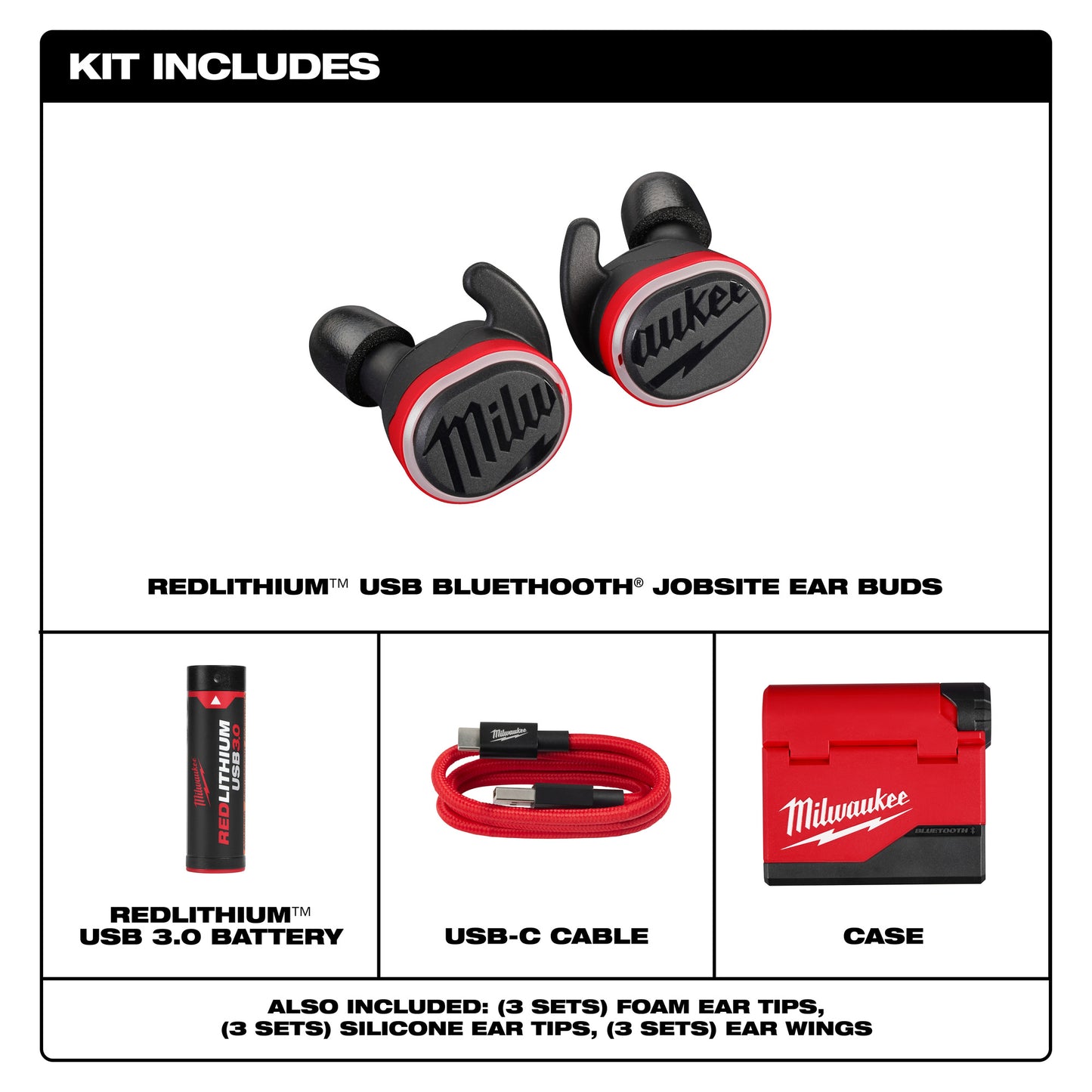 2191-21 - REDLITHIUM USB Bluetooth Jobsite Ear Buds