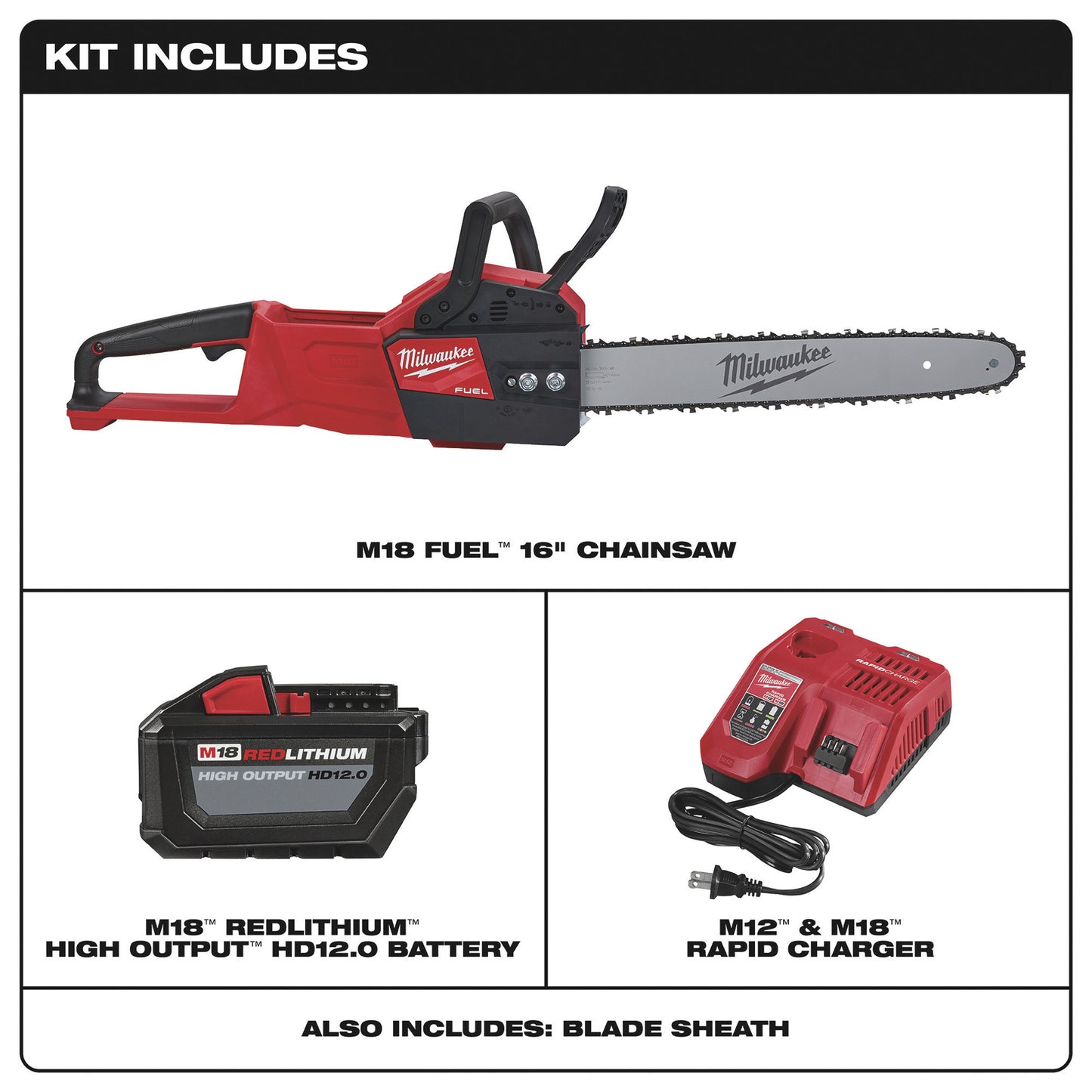 2727-21HD - M18 Fuel 18V Lithium-Ion 16" Chainsaw Kit