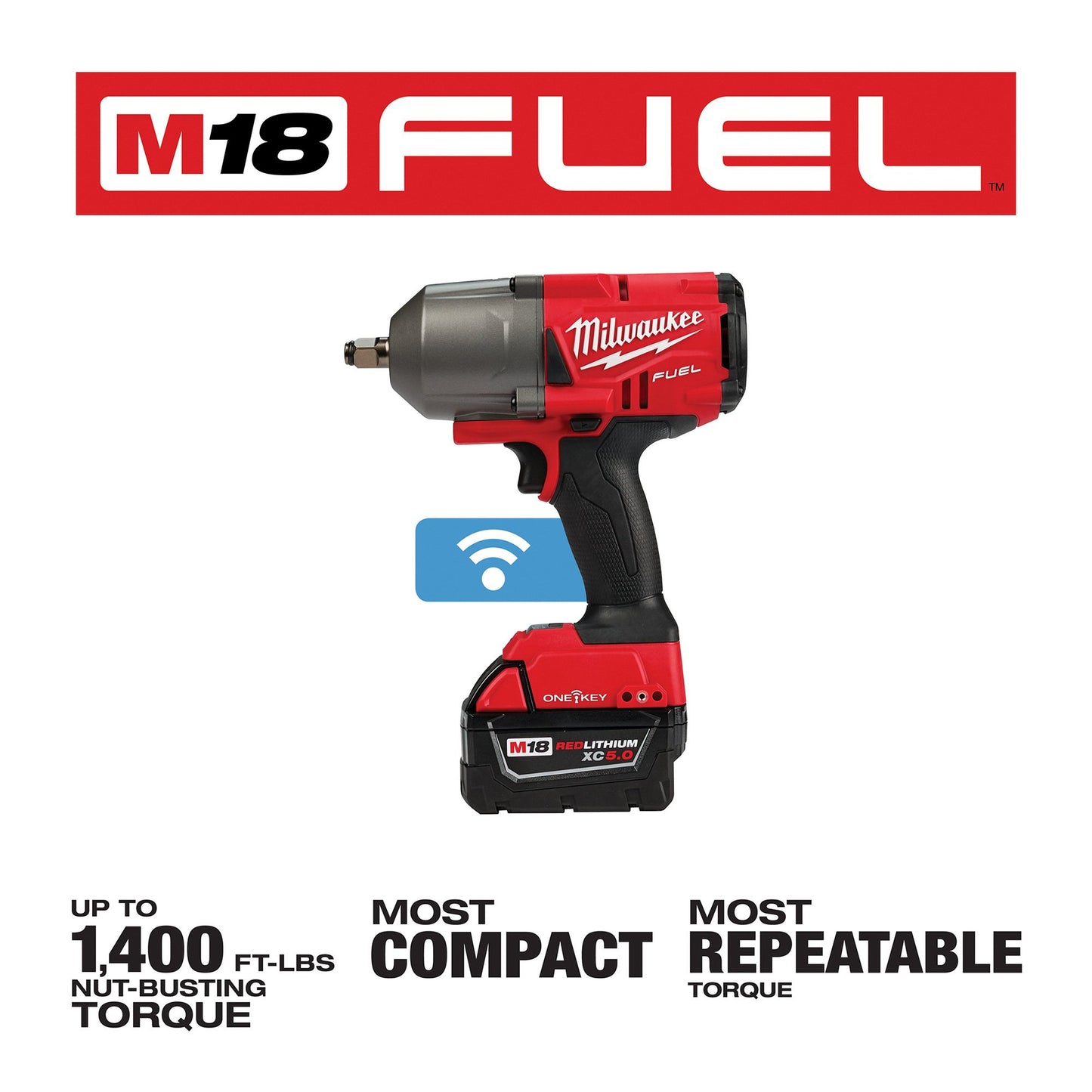 2863-22R - M18 Fuel 1/2" High Torque Impact Wrench W/ One-Key With Friction Ring Kit