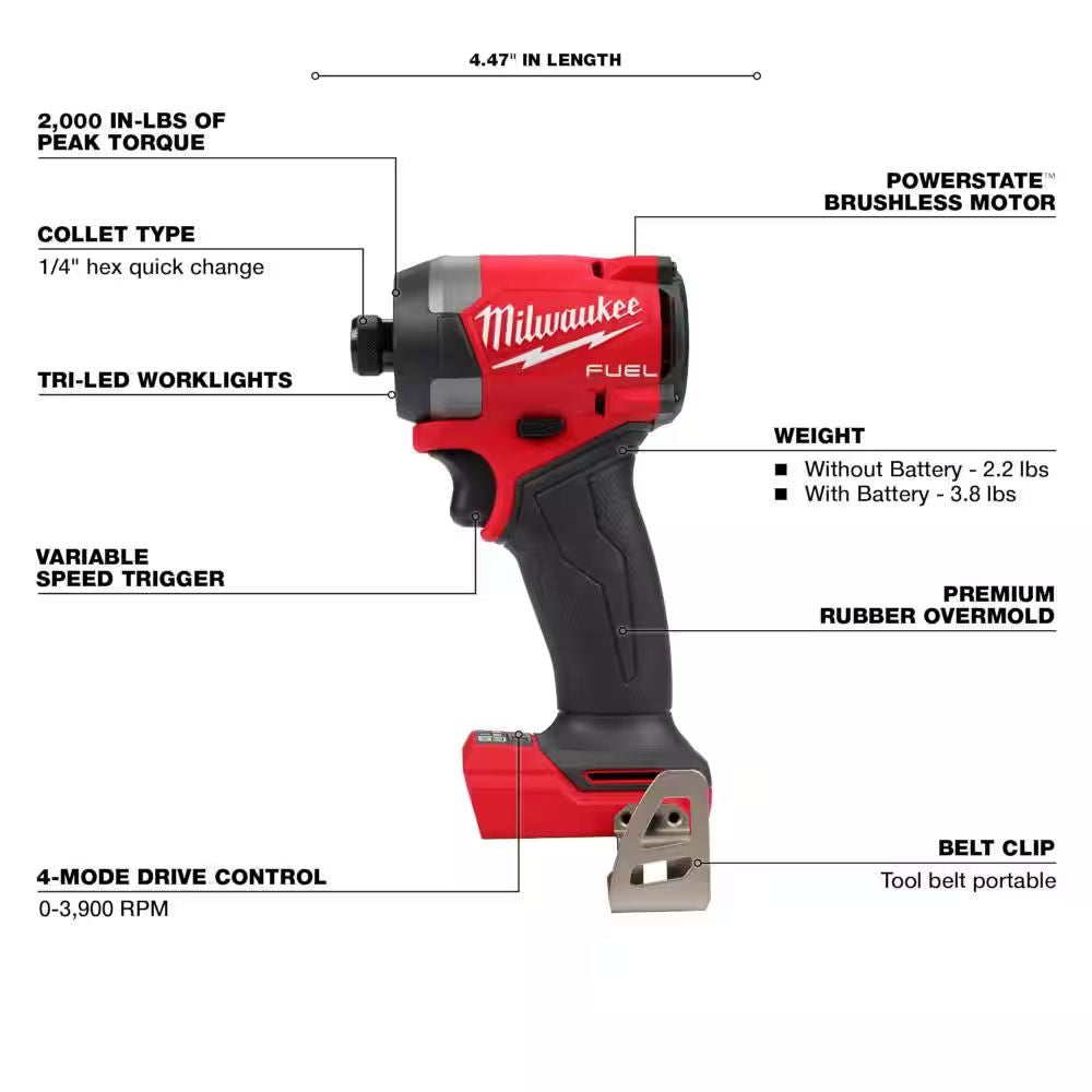 3697-25 - M18 FUEL 18V Lithium-Ion Brushless 5-Tool Combo Kit