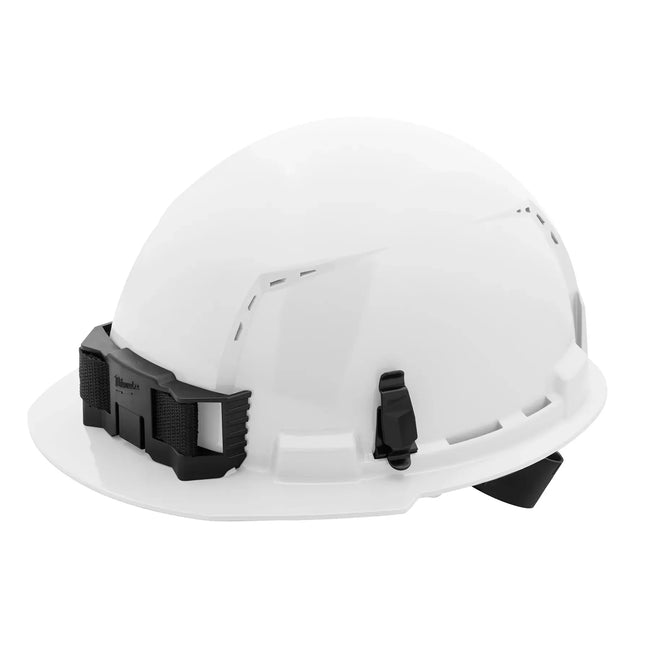 48-73-1200 - Bolt White Front Brim Vented Hard Hat W/4Pt Ratcheting Suspension - Usa - Type 1, Class