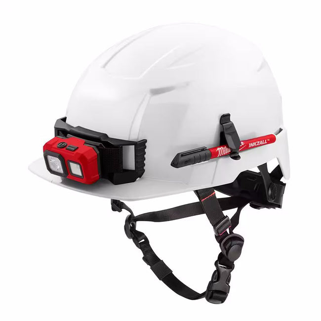 48-73-1321 - Bolt White Front Brim Safety Helmet - Type 2 Class E