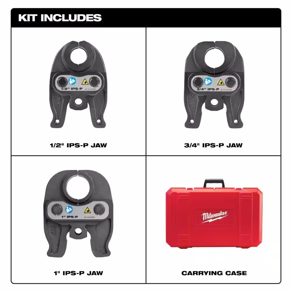 49-16-2496 - 1/2" to 1" IPS-P Press Jaw Kit For M12 Forcelogic Press Tool