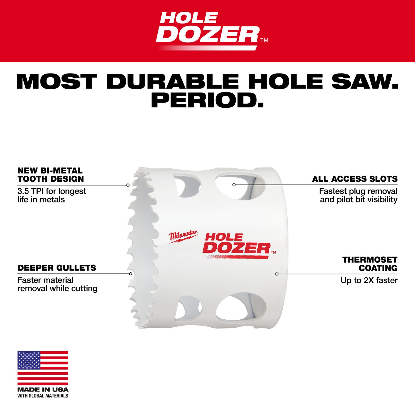 49-56-0147 - 2-1/2" Hole Dozer Bi-Metal Hole Saw