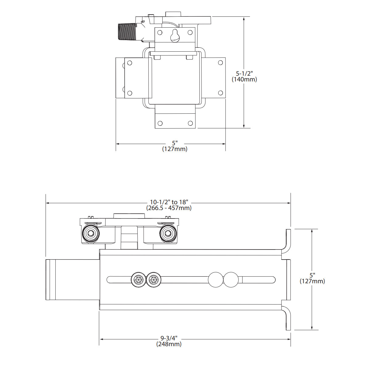 TS50100 - M-Pact Single Riser Floor Joist Mounting Kit