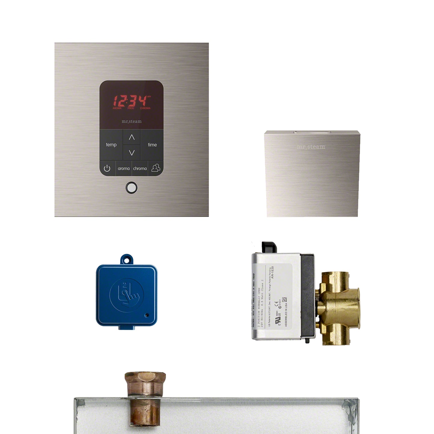 MSBUTLER1SQ-BN - Butler Steam Generator Control Kit / Package - Square - Brushed Nickel