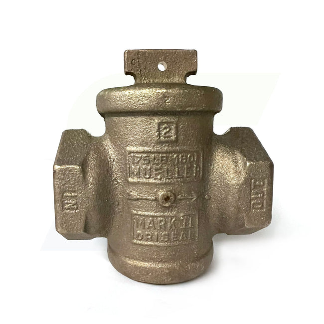 10284-550N - 2" Inline Ball Curb Stop Valve with Drain - FIP x FIP