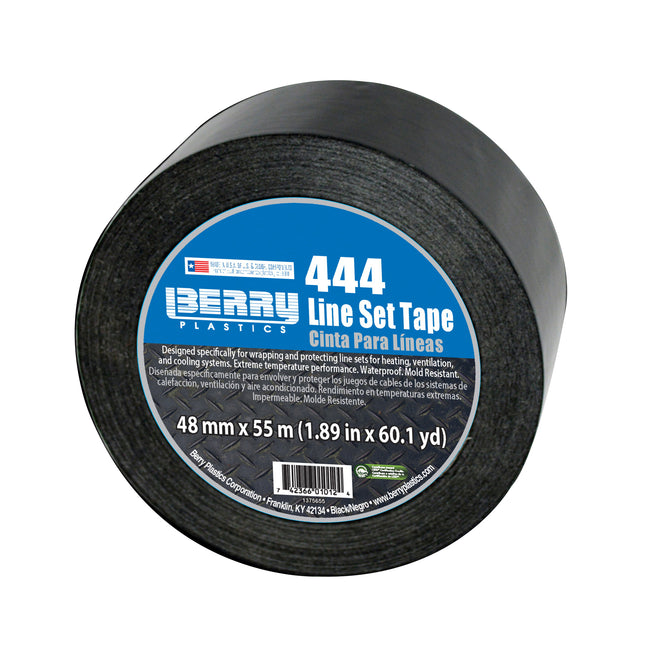 444 Black Line Set Tape with UV Print - 2" x 60 yds