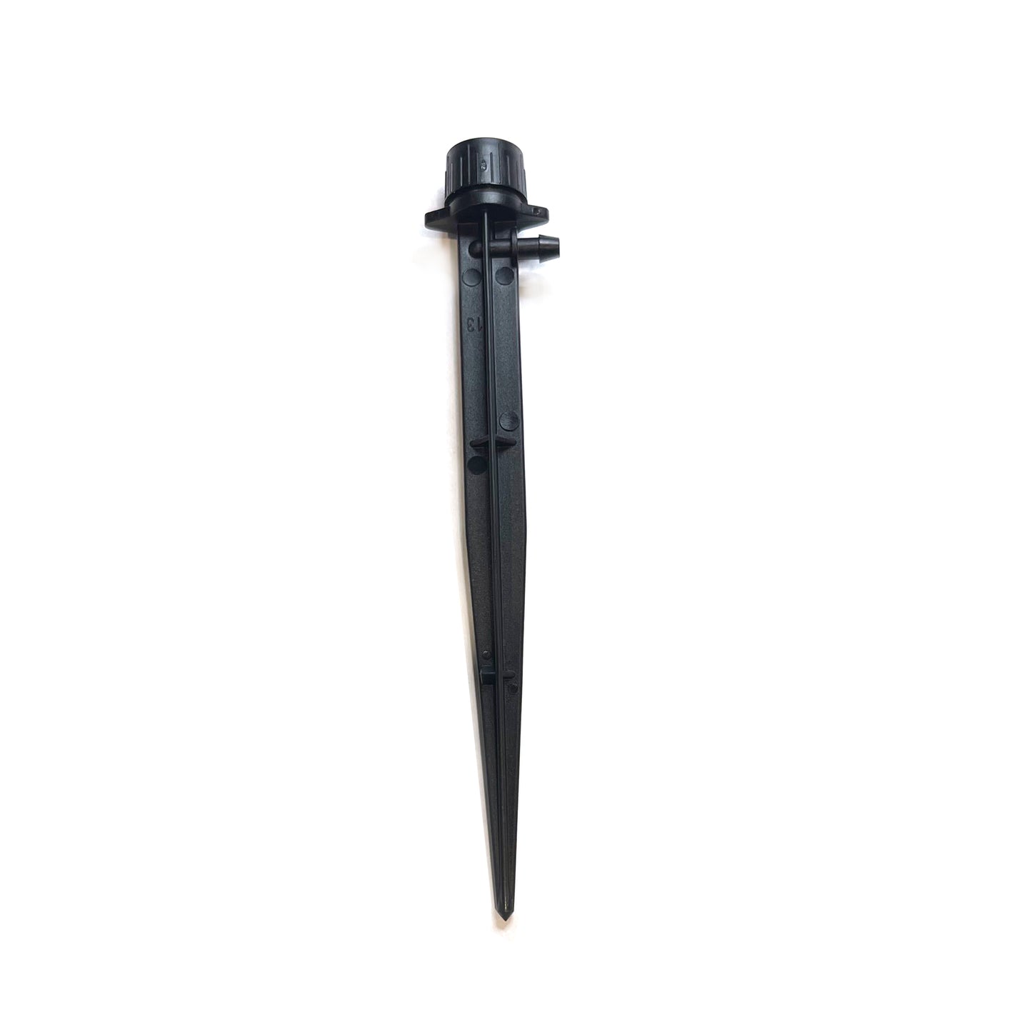 1/4" Barbed Adjustable Dial-A-Flo 5 Stream Emitter with 6" Stake - 180 Degree  - 0-10 GPM