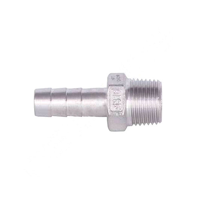 N400-025-025SS - 316 Stainless Hose Barb x Male NPT - 1/4" Hose x 1/4" Male NPT